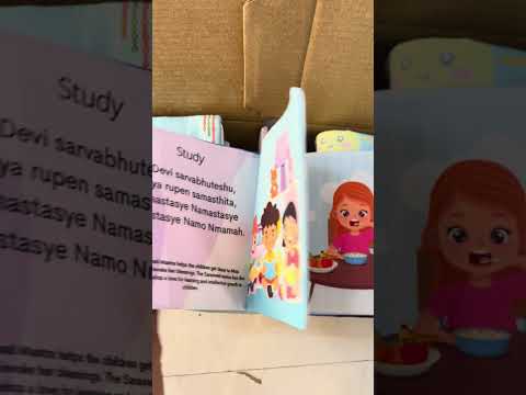 PiK A BOO Shloka Cloth Book With ॐ Wooden Box For Kids Exclusive with Crinkle Page for Infants, Toddlers, Kids