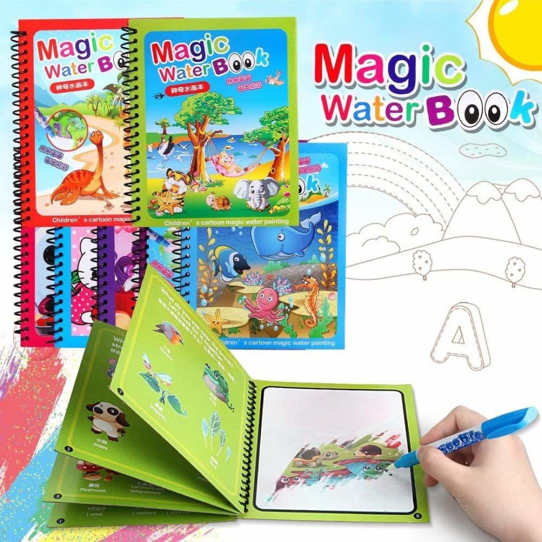 Water Magic Book Writing, Coloring, Travel-Friendly for Kids Any One