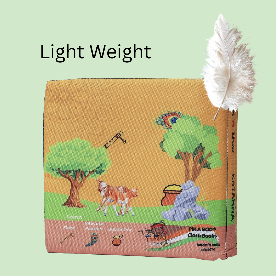 Krishna Cloth Mythology Story Book | Crinkle Cover, Sensory, Early Learning & Spiritual Fun
