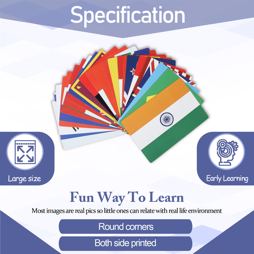 Flags Flash Cards – Colorful & Educational | Early Learning