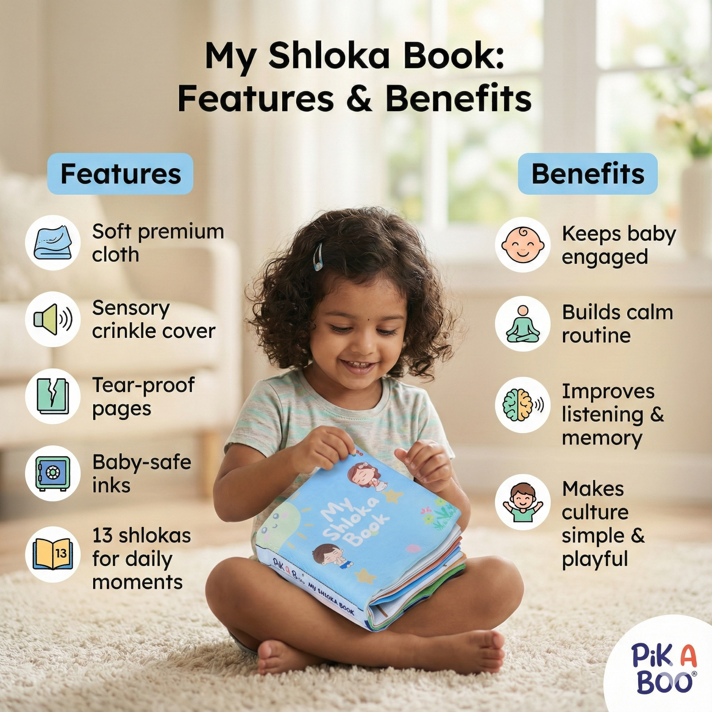 Indian Shloka Cloth Book with Meanings (0-6 Yrs)