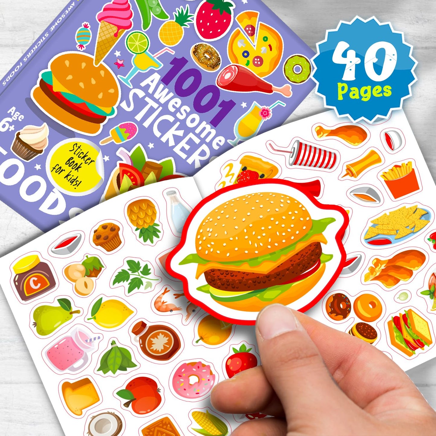1001 Awsome Stickers  - Foods