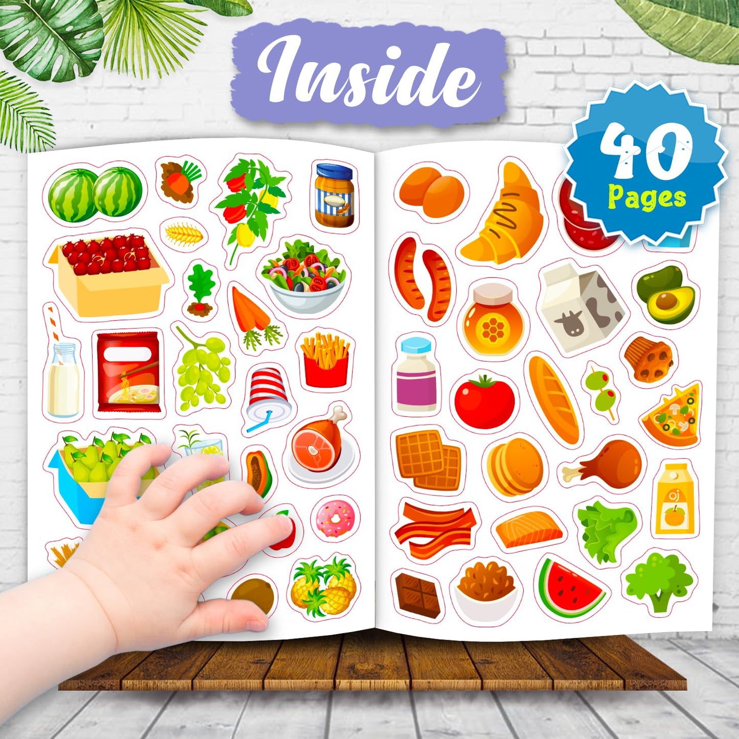 1001 Awsome Stickers  - Foods