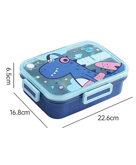 Unicorn / Dino 3 Grid Insulated Stainless Steel Leakproof Lunch Bento Box For Kids