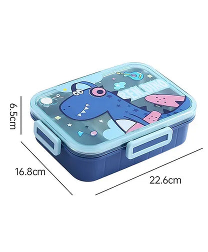 Unicorn / Dino 3 Grid Insulated Stainless Steel Leakproof Lunch Bento Box For Kids