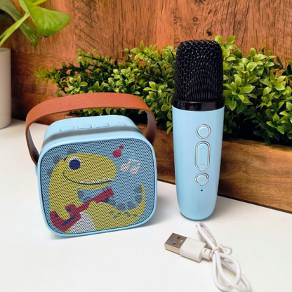 Children's Portable Bluetooth Mic Speaker with Wireless Microphone