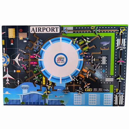 Airport Adventure Wooden Puzzle – 24 Airplanes Matching toy