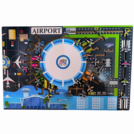 Airport Adventure Wooden Puzzle – 24 Airplanes Matching toy