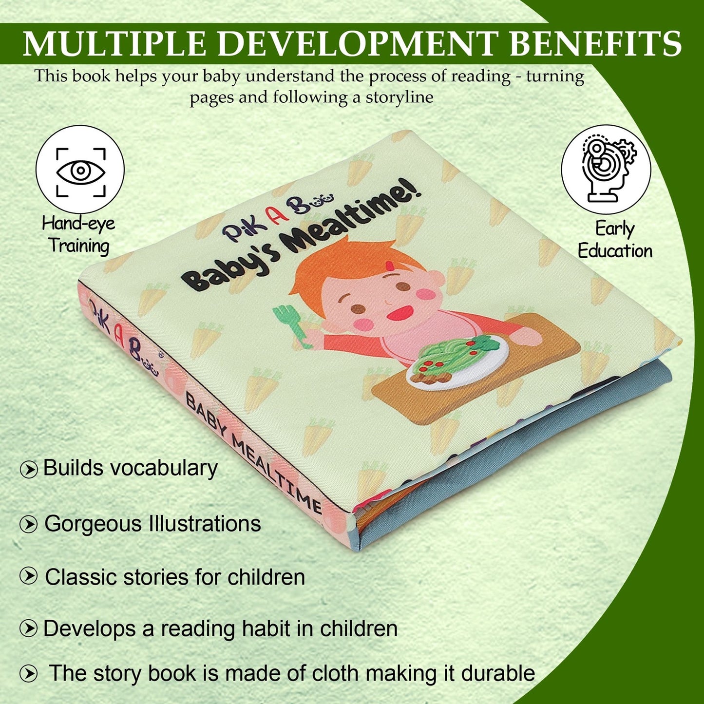 Ritual Cloth Book Combo Bundle - Hanuman Chalisa, Mealtime, Krishna & Baby's Day (4-Book Set)