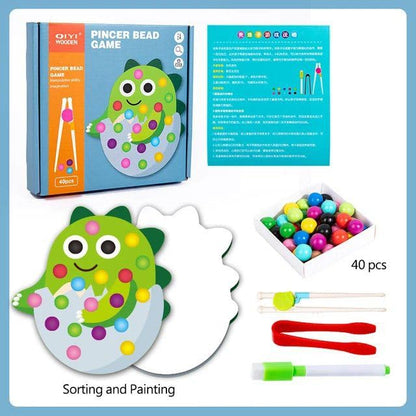 Montessori Beads Puzzle – Color & Pattern Matching Game | Develops Pincer Grip