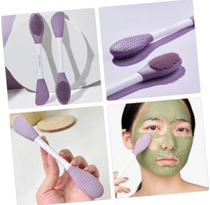 Double-Headed Silicone Mask Brush – Reusable Dual-Use Tool for Cleansing & Masking