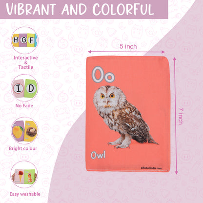 PiK A BOO Cloth Alphabets Flash Cards | Early Learning & Brain Play (Set of 26)