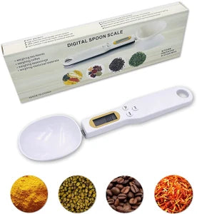 Digital Kitchen Spoon Scale – Electronic Food Weighing Scale (500g/0.1g) with LCD Display, Detachable Scoop & Tare Function for Ingredients, Coffee, Flour, Spices & Medicine