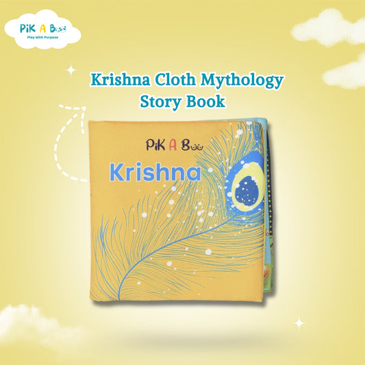 Krishna Cloth Mythology Story Book | Crinkle Cover, Sensory, Early Learning & Spiritual Fun