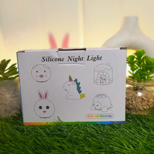 Cute Bunny  Colour Changing Night Light: USB Rechargeable Dimmable LED Lamp with Timer for Kids' Bedroom & Bedside Decor (9257)