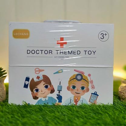 Wooden Doctor Kit for Kids: Silicone Medical Playset for Toddlers – Educational Montessori Pretend Doctor Role Play Toy for Boys & Girls