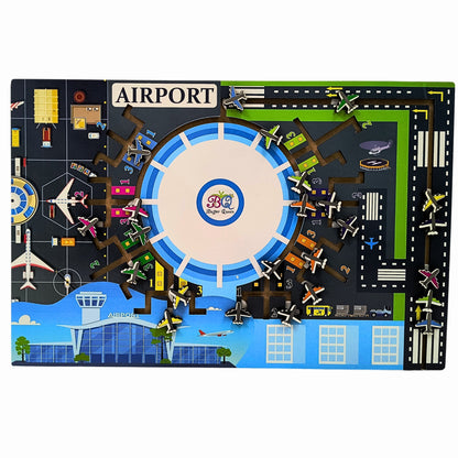 Airport Adventure Wooden Puzzle – 24 Airplanes Matching toy