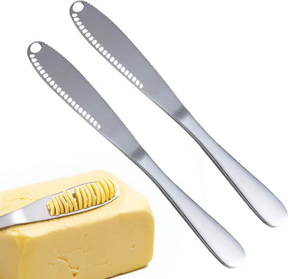 3-in-1 Stainless Steel Butter Knife – Curler, Spreader & Slicer for Kitchen Use