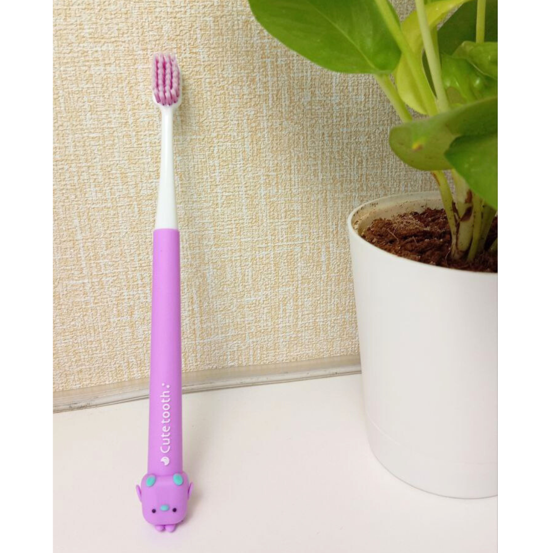 Cute Microfiber Soft Tooth Brush with Silicone Handle, Soft Bristles Toothbrush