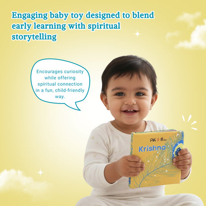 Krishna Cloth Mythology Story Book | Crinkle Cover, Sensory, Early Learning & Spiritual Fun