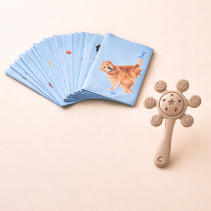 Sun Silicone Teether Rattle Toy – Soft, Safe Teething Relief for Babies 3-12M ( Assorted )