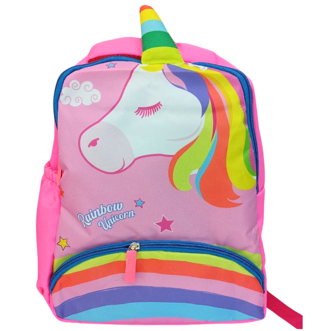 3D Space/Unicorn Design Backpack with Front Pocket for Kids