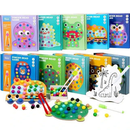 Montessori Beads Puzzle – Color & Pattern Matching Game | Develops Pincer Grip