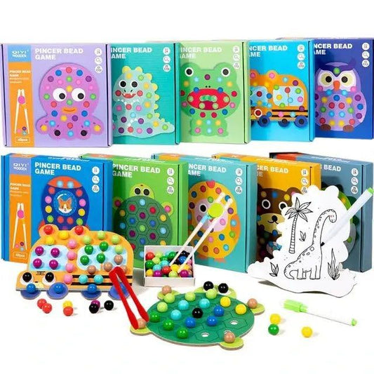 Montessori Beads Puzzle – Color & Pattern Matching Game | Develops Pincer Grip