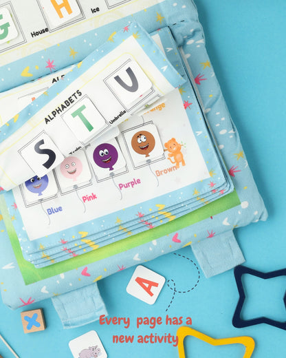 PiK A BOO Quiet Busy Velcro Activity Cushion Cloth Book for Babies & Toddlers Age 1-4 Yrs Early Learning Developmental Plush Soft Toy