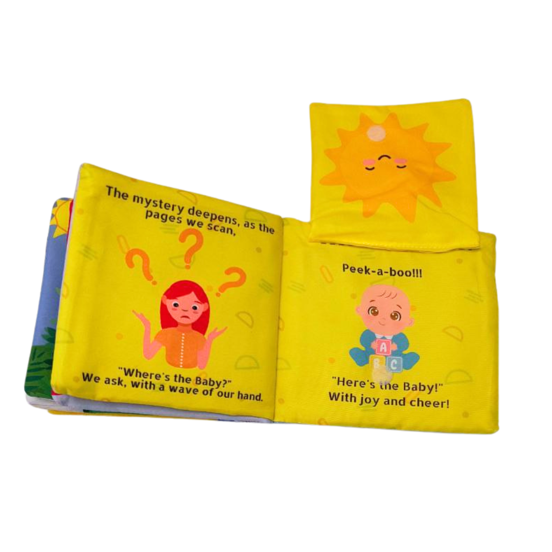 PIK A BOO  Baby's Peek-A-Boo  Exclusive Cloth Book Flap and Crinkle Pages