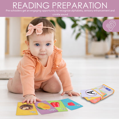 PiK A BOO Cloth Alphabets Flash Cards | Early Learning & Brain Play (Set of 26)