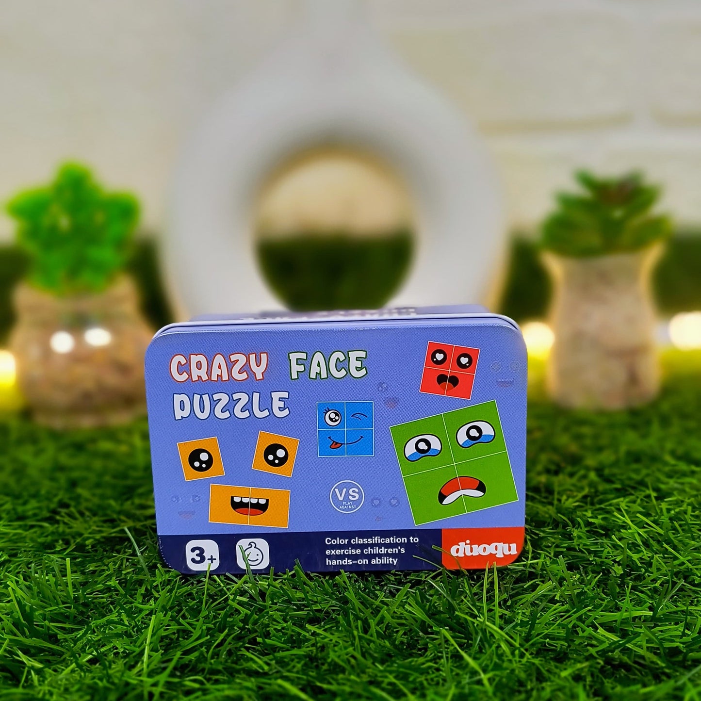 Face-Changing Emoji Cube Game for Kids | Fun Educational Expression Puzzle Toy with 16 Cubes & 72 Cards | Learning & Creativity Booster