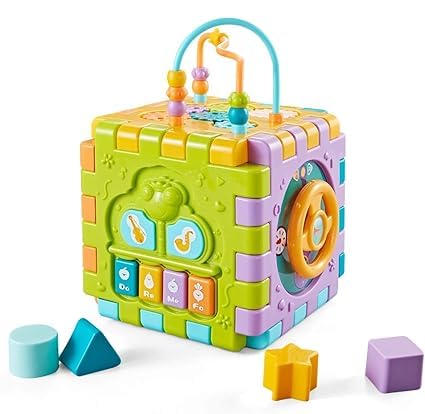 6 in 1 Busy Activity Cube Multipurpose Skill Improvement Educational Game Toy for Kids