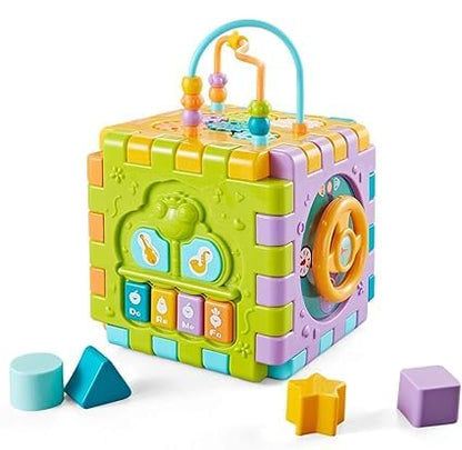 6 in 1 Busy Activity Cube Multipurpose Skill Improvement Educational Game Toy for Kids