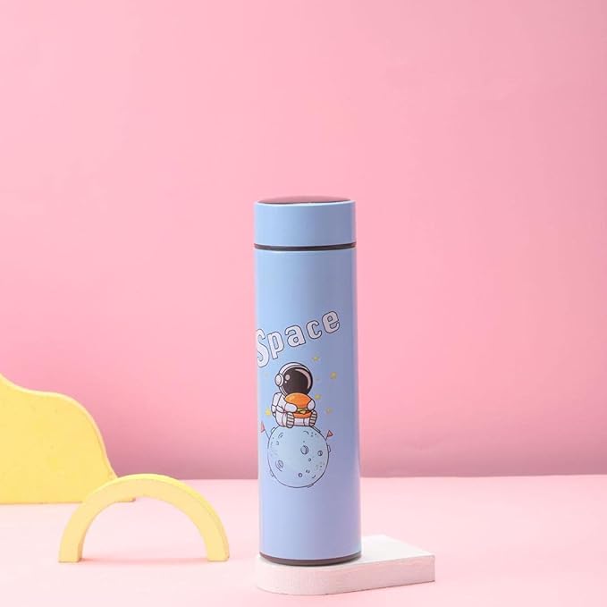 Cartoon Stainless Steel Insulated Water Bottle with Smart LED Temperature Display | 420 ML (3428)