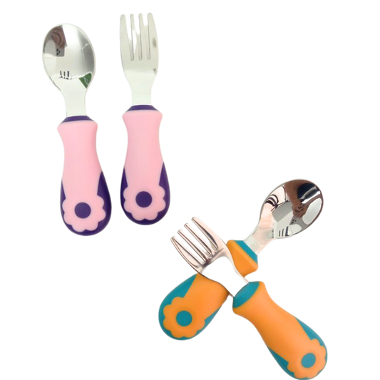 Baby Self Feeding Steel Spoons