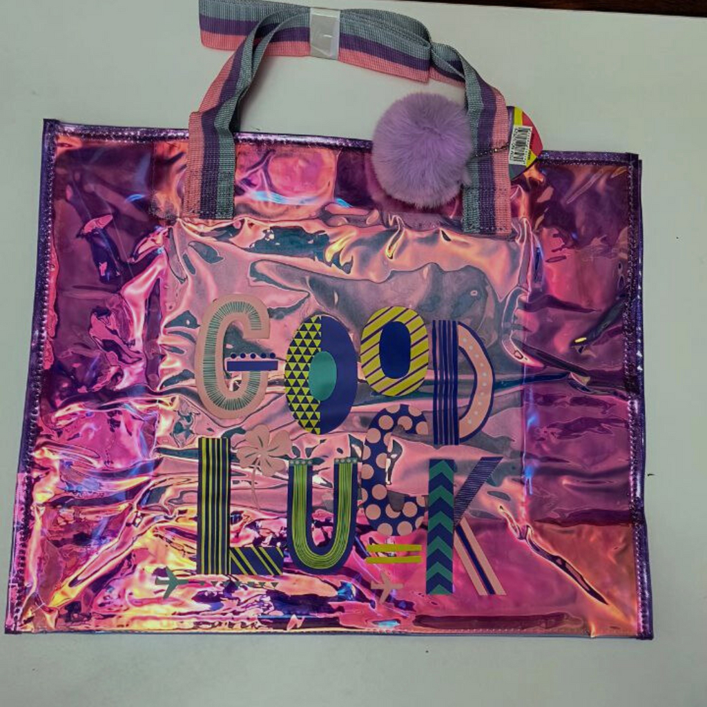 Holographic Picnic Tote with Handle for Stylish Travel, Beach, or Gifts