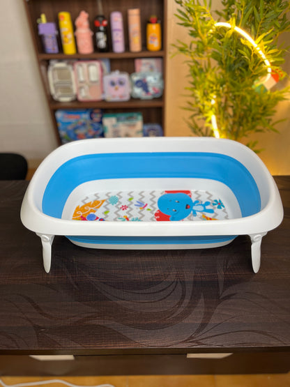 Folding Bath Tub - Portable, Space-Saving, Baby & Toddler Friendly