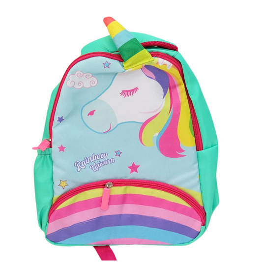 3D Space/Unicorn Design Backpack with Front Pocket for Kids