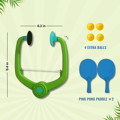 PiK A BOO Smash Buddy Hanging Table Tennis Set - Doorway Ping Pong Game for Kids & Family Fun