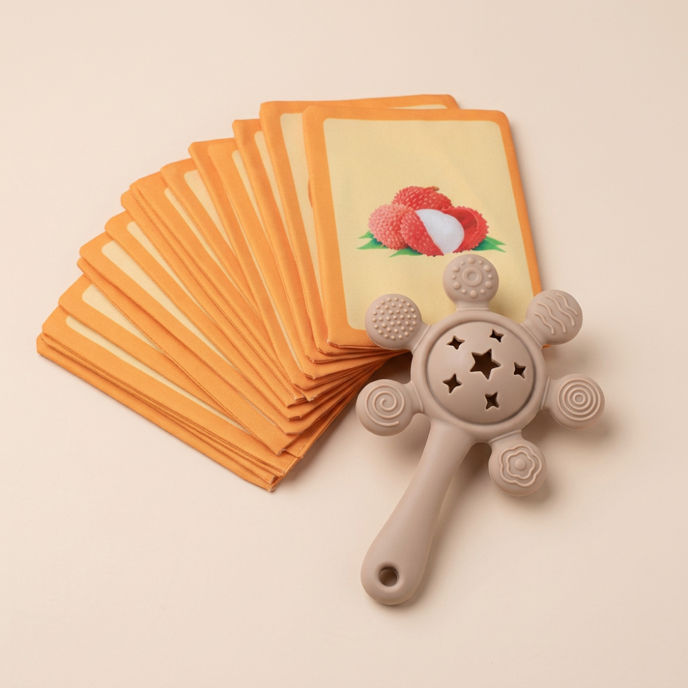 Sun Silicone Teether Rattle Toy – Soft, Safe Teething Relief for Babies 3-12M ( Assorted )