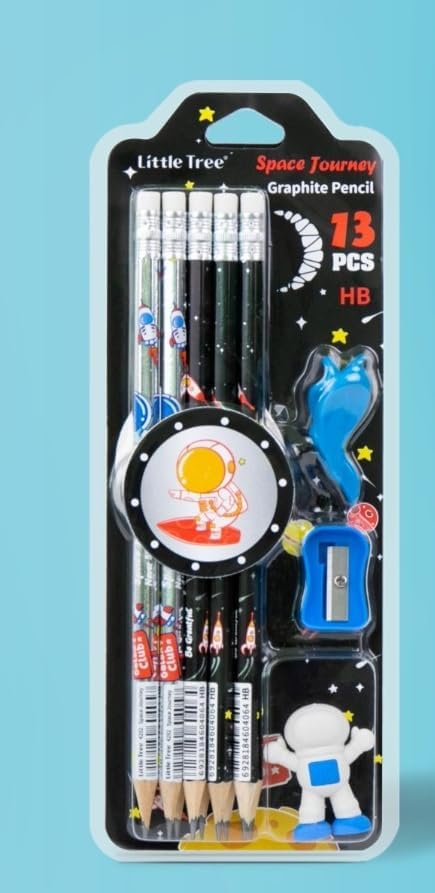 Space-Themed Stationery Set for Kids – 13-Piece Party Favor Return Gift Box