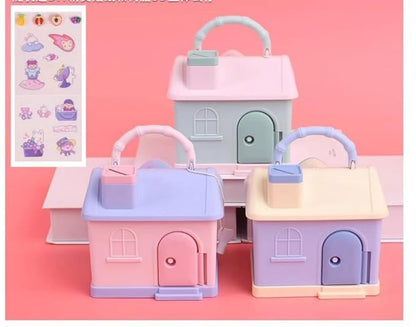 House Shaped Piggy Bank, Money Bank with Lock for Boys & Girls