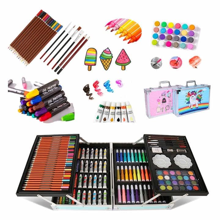 144-Piece Colouring Kit for Kids: Drawing and Painting Set for Creative Fun