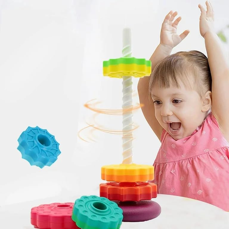 Spiral Stacker Baby Spinning Stacking Autism Toys Spinning Wheel Toy