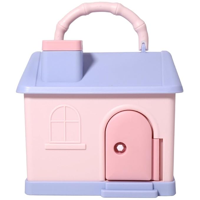 House Shaped Piggy Bank, Money Bank with Lock for Boys & Girls