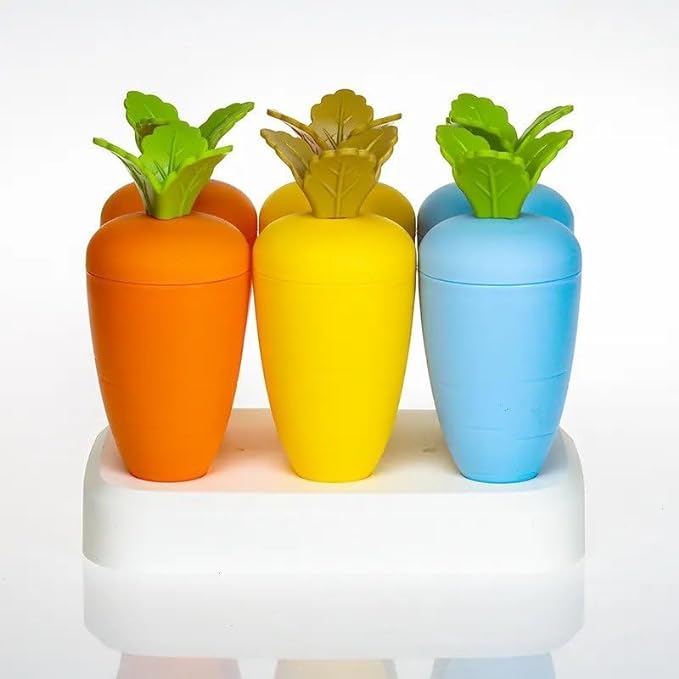 Carrot Shaped Plastic Reusable Ice Pop Makers