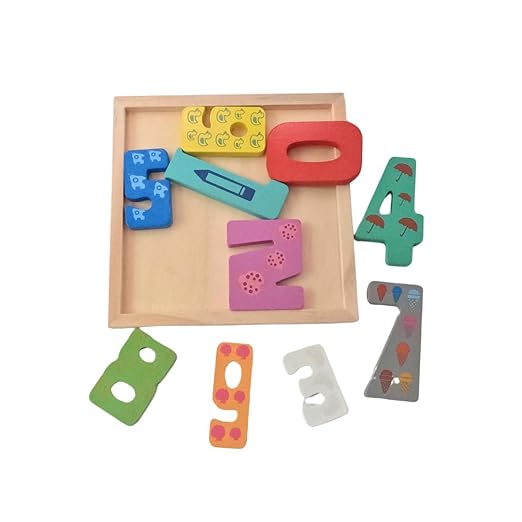 Wooden Number Matching Puzzle – Montessori Counting & Math Activity | 3+ Years Educational