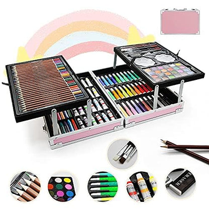 144-Piece Colouring Kit for Kids: Drawing and Painting Set for Creative Fun