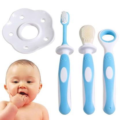 3PCS Baby Oral Care Set Soft Baby Toothbrush Infant Oral Clean Baby Teether